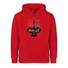 Load image into Gallery viewer, Keep It Lit Kwanzaa Hoodie (Youth)