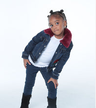 Load image into Gallery viewer, Red Rose Denim Jacket