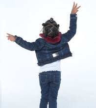 Load image into Gallery viewer, Red Rose Denim Jacket