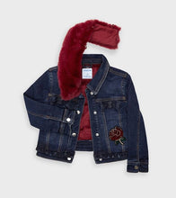 Load image into Gallery viewer, Red Rose Denim Jacket