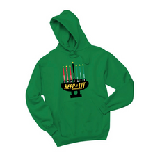 Load image into Gallery viewer, Keep It Lit Kwanzaa Hoodie (Youth)
