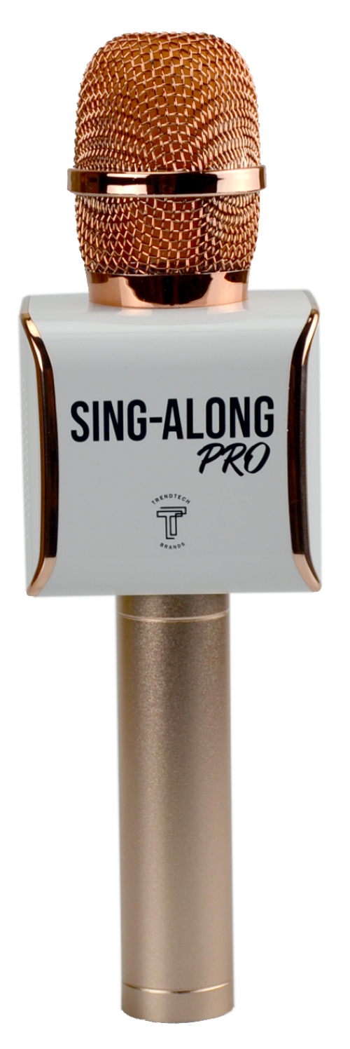 Sing-Along PRO Bluetooth Microphone - Wireless Karaoke Microphone with Bluetooth for Kids and Adults - Portable Microphone for Home Karaoke - Sing-Along Mic with Stereo Audio - Rose Gold