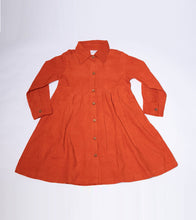 Load image into Gallery viewer, Corduroy Shirt Dress - Rust
