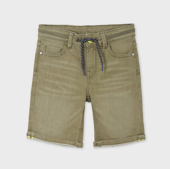 Hunter Green Denim Shorts