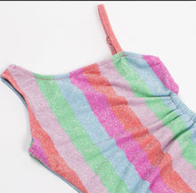 Load image into Gallery viewer, 1 Shoulder Shimmer Rainbow Swimsuit
