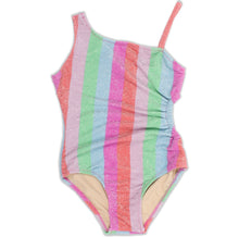 Load image into Gallery viewer, 1 Shoulder Shimmer Rainbow Swimsuit
