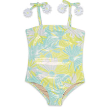 Load image into Gallery viewer, Shimmer Pom-pom 1pc  - Mod Daisy Mint Swimsuit
