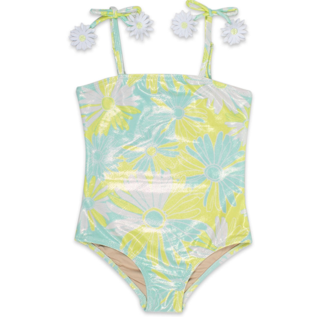 Shimmer Pom-pom 1pc  - Mod Daisy Mint Swimsuit