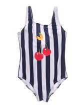 Load image into Gallery viewer, MA CHERI STRIPE SCOOP SWIMSUIT
