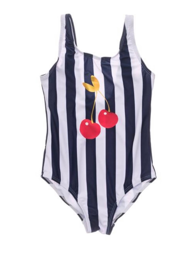 MA CHERI STRIPE SCOOP SWIMSUIT