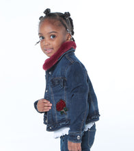 Load image into Gallery viewer, Red Rose Denim Jacket
