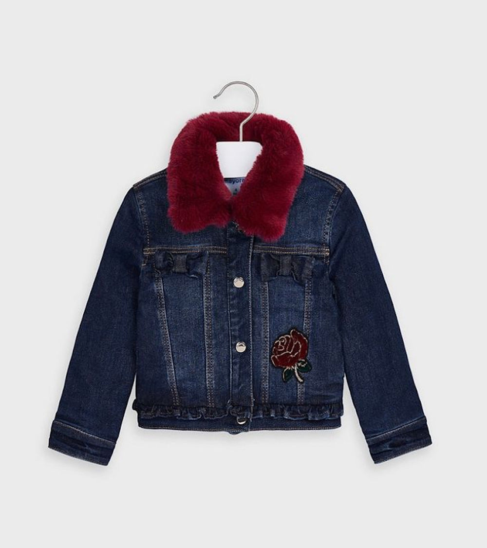 Red Rose Denim Jacket