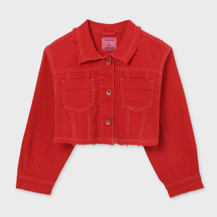 Red Short Twill Jacket